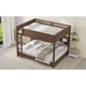 thumbnail image 3 of Queen over Queen Bunk Bed with Storage Cabinets and USB Ports, Antique Wood Color, 3 of 3