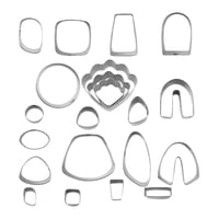 Bothyi - 21 Piezas De Cortadores De Arcilla Polimérica De Acero Inoxidable, Joyería Con Ganchos, Tapones Para Los Oídos