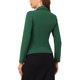 thumbnail image 3 of INSPIRE CHIC Blazer de Trabajo para Mujer con Cuello con Solapa, Manga Larga, Chaqueta de Traje, Verde Oscuro XL, 3 of 6