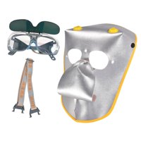 Magideal - Protector Facial Para Soldador Y Gafas De Soldadura, Juego De Protección Facial Para Soldadura Con Banda Elástica, Tapa Protectora De Soldadura Para