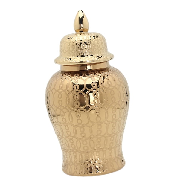 Jarrón De Cerámica Tradicional Para Almacenamiento De Tarros De Jengibre, Florero Para Bodas, Decoración Dorada