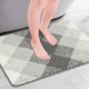thumbnail image 2 of Alfombra de baño con patrón geométrico REGALWOVEN, alfombra de baño suave y absorbente, alfombra antideslizante para bañera, ducha, decoración del hogar gris 20" x 32", 2 of 6