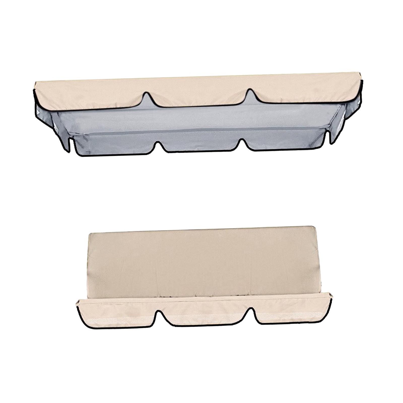 Magideal - Columpio Toldo Columpio De Jardín Cubierta De La Silla Cubierta Superior Del Porche Cubiertas De Muebles De Jardín Al Aire Prueba De Polvo Lav , Beige