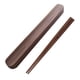 thumbnail image 1 of Vajilla Portátil Para Viajes Al Aire Libre, Palillos De Madera Maciza De Nogal Con Estuche, 1 of 5