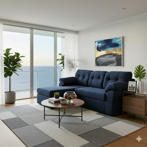 Deco Outlet - Modular Polonia 3.1 Intercambiable Tela Azul