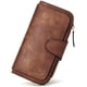thumbnail image 1 of Billetera CLUCI de piel para mujer con bloqueo RFID, triple pliegue, marrón, 1 of 7