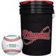 thumbnail image 1 of Ball Bucket Diamond De 6 Galones Con 30 Pelotas De Béisbol Dob Negras, 1 of 2