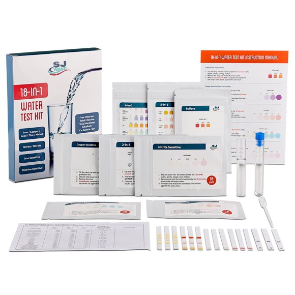Kit de análisis de agua SJ WAVE 18 en 1 de alta sensibilidad para agua