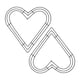 thumbnail image 2 of 2x Valentines Day Decoración Marco De La Corona De Alambre Del Corazón Para La Puerta Delantera Año Nuevo 30 Cm Negro, 2 of 5