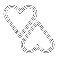 Magideal - 2X Love Heart Wreath Marco De San Valentín Decoración Del Hogar Decoración Del Hogar Versátil Garland De Bricolaje Fácil Proyecto De Bricolaje Para La 30 Cm