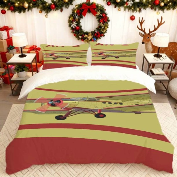 Antonov An-2 Transport Aircraft Printed Quilt Cover Set Bedding Quilt Cover Pillowcase Set Soft Comfortable Suitable for Home And B