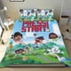 thumbnail image 1 of Presiona Start Conjunto de sábanas temático, trío de piezas, cómodo y amigable con la piel, diseño único, regalo de decoración para el hogar para familiares, amigos y fans,173cm *218cm, 1 of 6