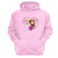 Genérico - Polerón Canguro Elsa Y Anna Rosa Talla Xs Unisex