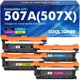 thumbnail image 1 of Paquete de 4 cartuchos de tóner compatibles con HP 507A 507X, 1 of 7