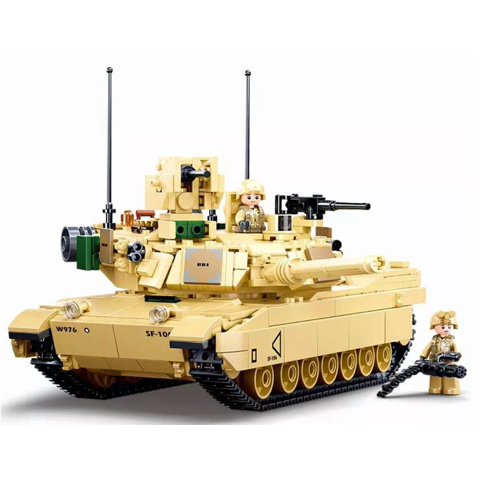 Sluban - Tanque Usarmy M1A2 Abrams, Compatible Lego