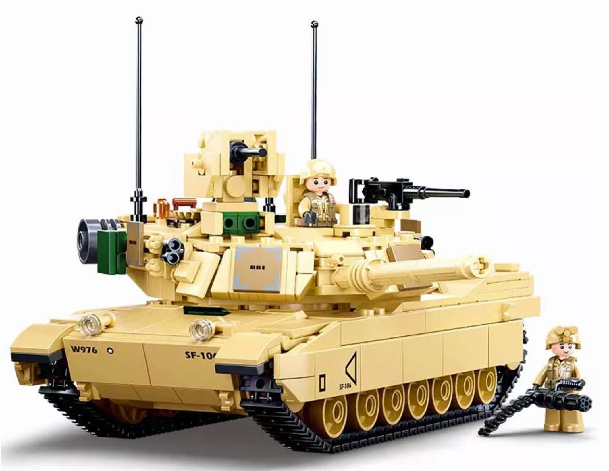 Sluban - Tanque Usarmy M1A2 Abrams, Compatible Lego
