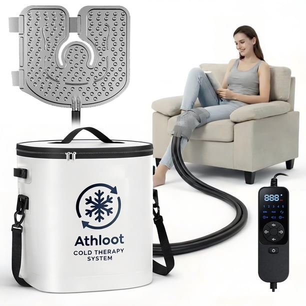Máquina de terapia de frío Athloot 40 cm con temporizador automático para recuperación de rodilla
