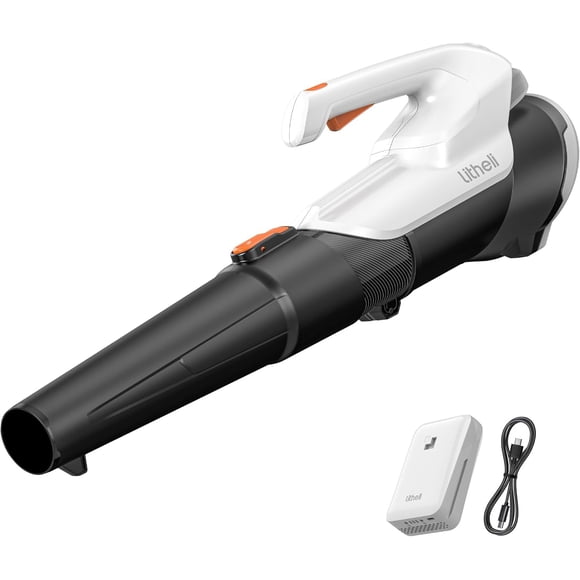 Soplador de hojas inalámbrico LiTHELi 20V, 2.0 Ah, 2 velocidades, ligero