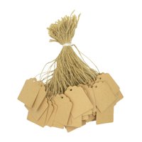 Bothyi - 100 Etiquetas De Regalo Con Cordón, Etiquetas De Precio Diy Para Embalaje De Equipaje, Graduación, Marrón