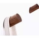 thumbnail image 4 of Perchero de madera natural con gancho de pared, perchero de madera, perfecto para entrada, dormitorio, pasillo y sala de estar (corto, madera negra), 4 of 5