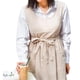 thumbnail image 1 of Delantal de talla grande para mujer con 2 bolsillos, estilo japonés, ideal para pintar, limpiar y cocinar., 1 of 5