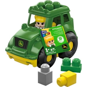 Mattel - Set De Juguetes Building Blocks Mega Bloks John Deere Lil' Tractor