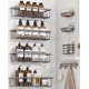 thumbnail image 1 of Repisa zeawec pack de 8 gris oscuro adhesiva para baño, 1 of 8