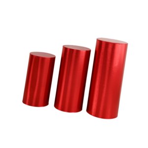 Magideal - 3 Piezas De Cubiertas De Pedestal Cilíndricas, Cubiertas De Pilar De Pedestal, Cubiertas De Pedestal Cilíndricas Para Fiesta De Cumpleaños, Acción De Rojo