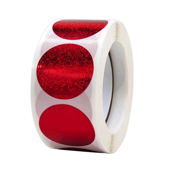 500x/rollo De Pegatinas De Sello Autoadhesivas Para Boutiques, Tarjetas De Felicitación, Manualidades DIY, Rojo