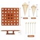 thumbnail image 3 of Soporte para conos de helado, relajante, de madera para jardín, con 100 conos, 3 of 8