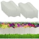 thumbnail image 1 of Paquete de 40 bordes de jardín entrelazados de 15,5 x 13,5 cm, de plástico, sin excavación, para jardín o patio (blanco), 1 of 5
