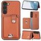 thumbnail image 1 of Funda Billetera Tejida para Samsung Galaxy S23 Plus con Soporte y Tarjetero Marrón, 1 of 4