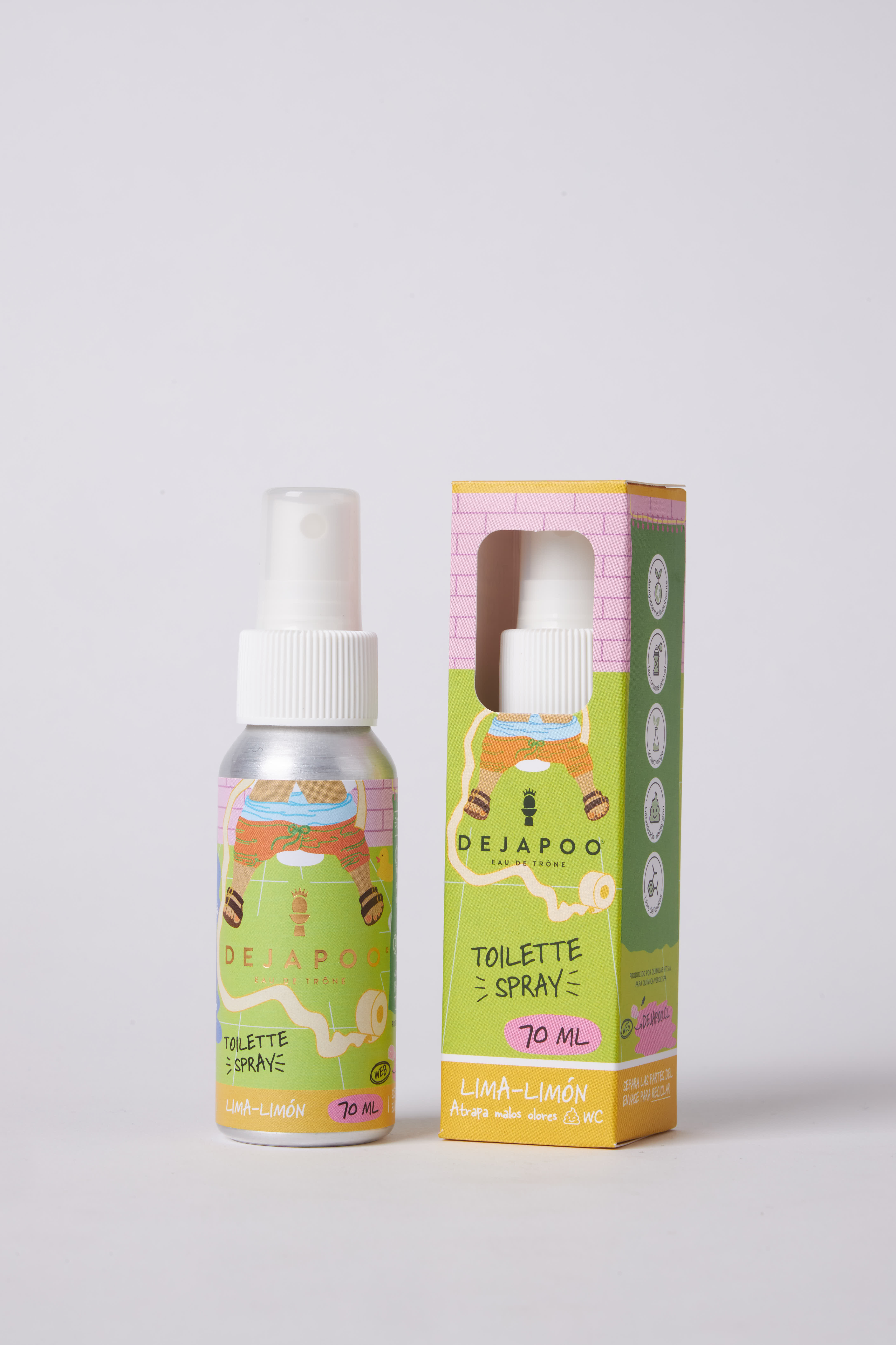 Dejapoo - Spray Para Baño Lima Limón – 70 Ml | Elimina Olores Con Frescura Cítrica Y Brillante