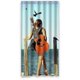 thumbnail image 1 of Cortina de ducha con diseño de guitarra, con ganchos, 36 x 72 pulgadas, 1 of 3