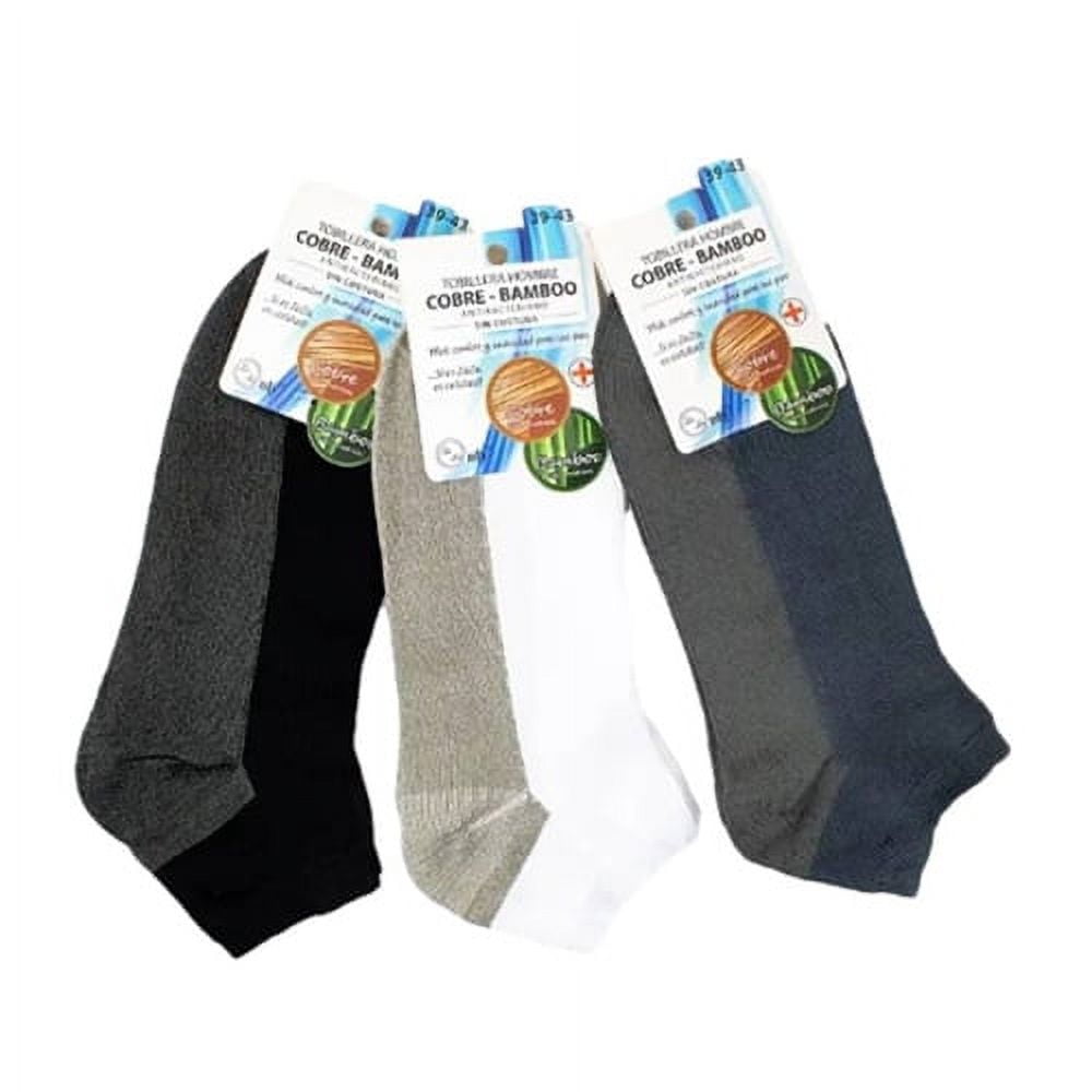 Pack 3 Calcetines Tobillera Hombre Cobre + Bambu Sin Costura