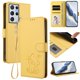 thumbnail image 2 of Carcasa Billetera de Cuero Sintético para Samsung Galaxy S21 Ultra, Amarillo, 2 of 6