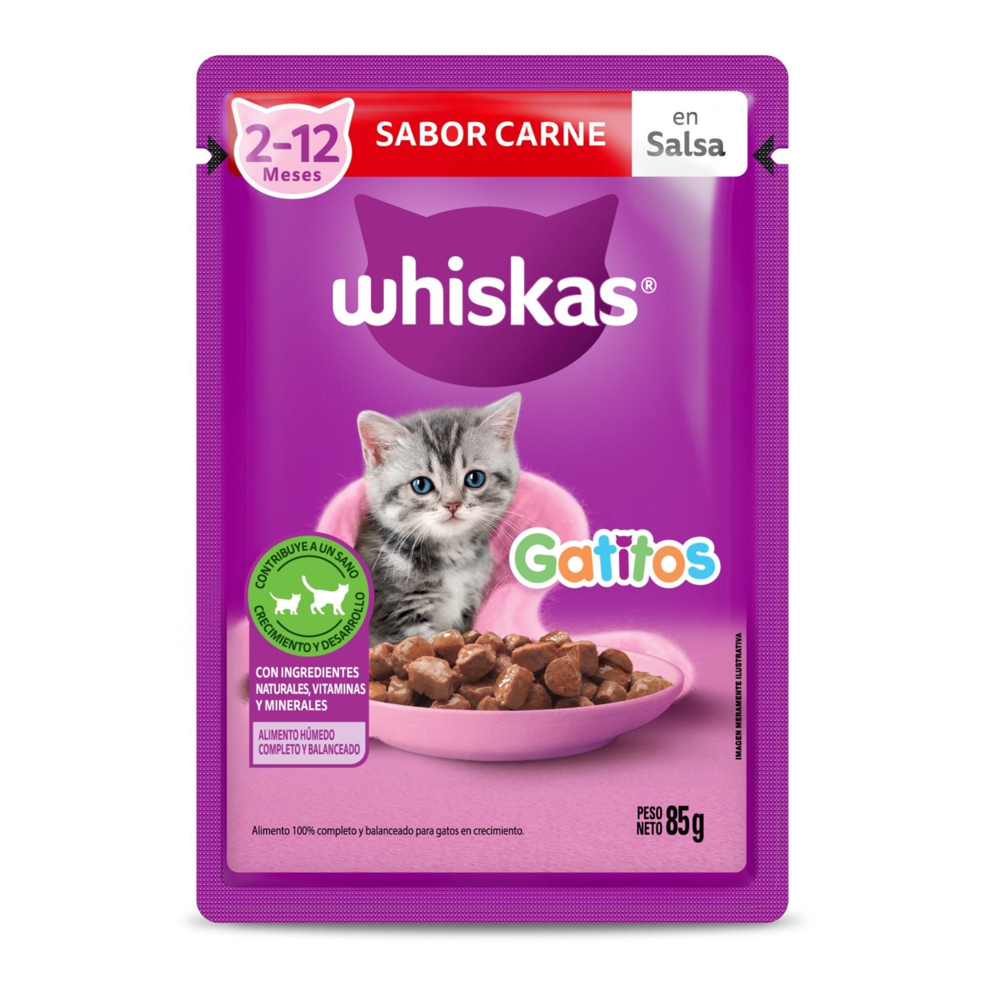 Alimento Húmedo Gatito Sabor Carne Pouch 85 g Whiskas