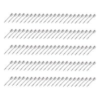 Magideal - 100X Pasadores De Bomba De Bola, Pasador Deportivo De Inflado, Adaptador De Acero Inoxidable, Balonmano, Voleibol, Fútbol, Yoga, Pasadores De Bomba De Agujero Lateral