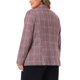 thumbnail image 4 of Agnes Orinda Blazers de Talla Grande para Mujeres Cuadros Solapa con Muesca Manga Larga Blazer Casual de Negocios 1X Burdeos, 4 of 8