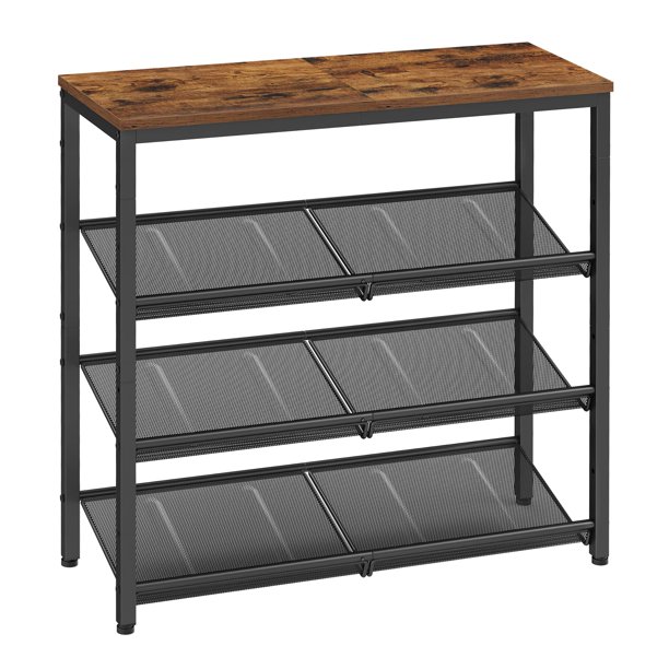 Organizador de 4 niveles para zapatos VASAGLE con estantes de almacenamiento, 75 x 30 x 73 cm