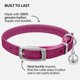 thumbnail image 2 of Collar para gato de cuero con cierre de seguridad y campana, 30 cm, 2 of 6