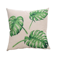 Hogarly - Funda De Cojín 45X45 Cm Hojas Tropicales Monstera Clásica