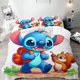 thumbnail image 1 of v1567 Bed Sheets Cute Stitch Bedding Sets Soft Comforter Cover Bed Cover Duvet Cover Pillow Case - Pieces Sets Cartoon Bedroom Decoration 3-Piece Bedding Set (1 Duvet Cover + 2 Pillow Shams) Bed Sheet, 1 of 5