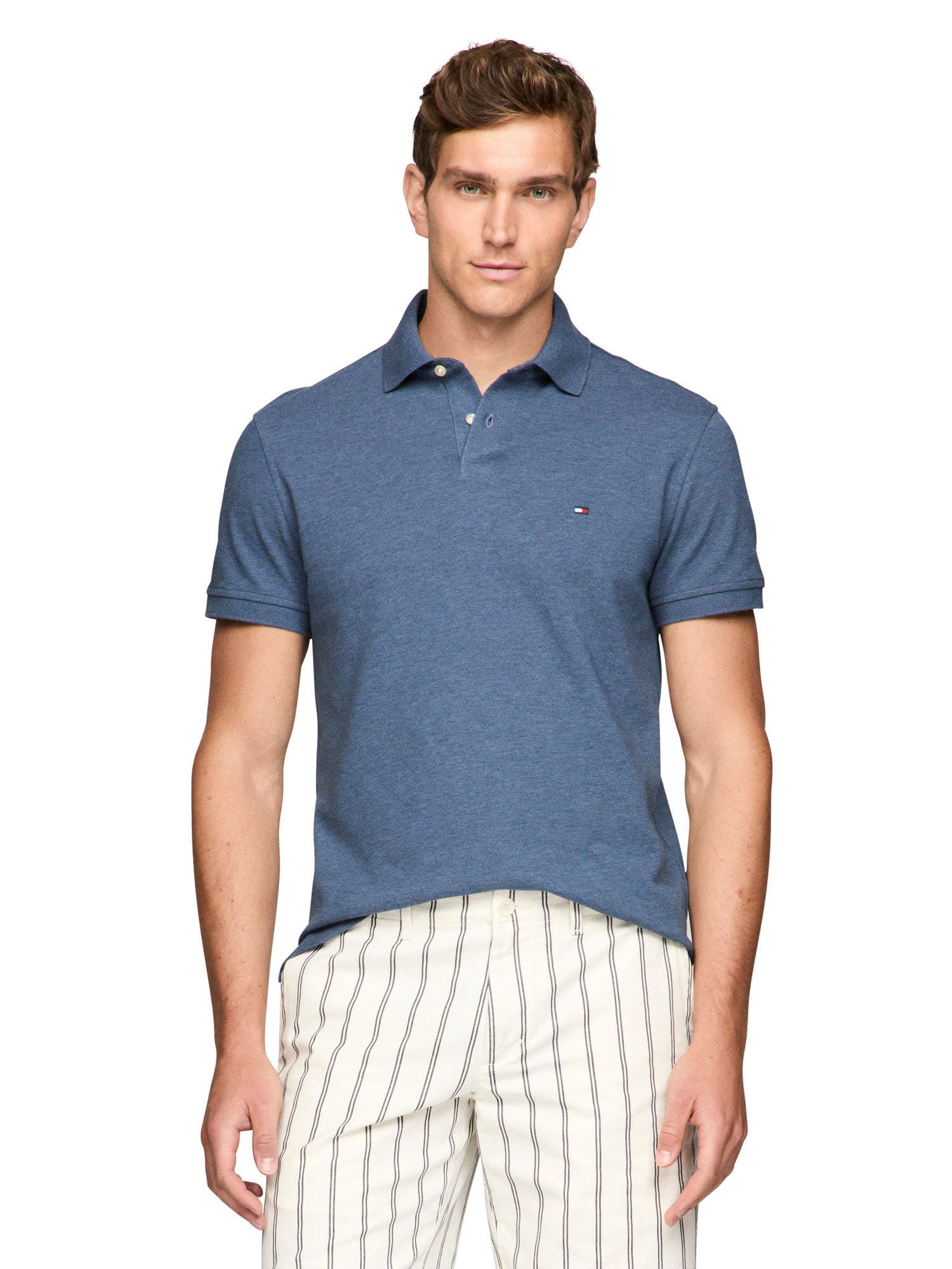 Polo Tommy Hilfiger 1985 Slim De Manga Corta Para Hombre