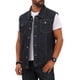 thumbnail image 4 of INSPIRE CHIC Chaleco de Mezclilla para Hombre con Múltiples Bolsillos y Botones al Frente, Chaleco sin Mangas de Mezclilla, Talla M, Negro Azul, 4 of 5
