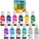 thumbnail image 1 of Set de 12 colores de tinta a base de alcohol DecorRom 10 ml para arte en resina, 1 of 6
