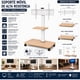 thumbnail image 2 of Soporte Tv Movil Con Ruedas 32 A 70 Base Pedestal en Color blanco, 2 of 3
