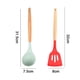 thumbnail image 2 of Juego de 2 utensilios de cocina de silicona y madera de bambú - Juego de utensilios de silicona - Utensilios de silicona para cocinar, 2 of 5
