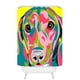 thumbnail image 1 of Cortina de ducha amarilla con diseño de perro salchicha, juego de cortinas de baño con ganchos, tamaño 60 x 72 pulgadas, 1 of 3