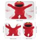 thumbnail image 3 of Elmo-theme 4-Piece Shower Curtain Set with Rugs, Waterproof Bathroom Decor Set Includes Bath Mat, U-Shaped Rug, Toilet Lid Cover and Curtain with Hooks, 3 of 6